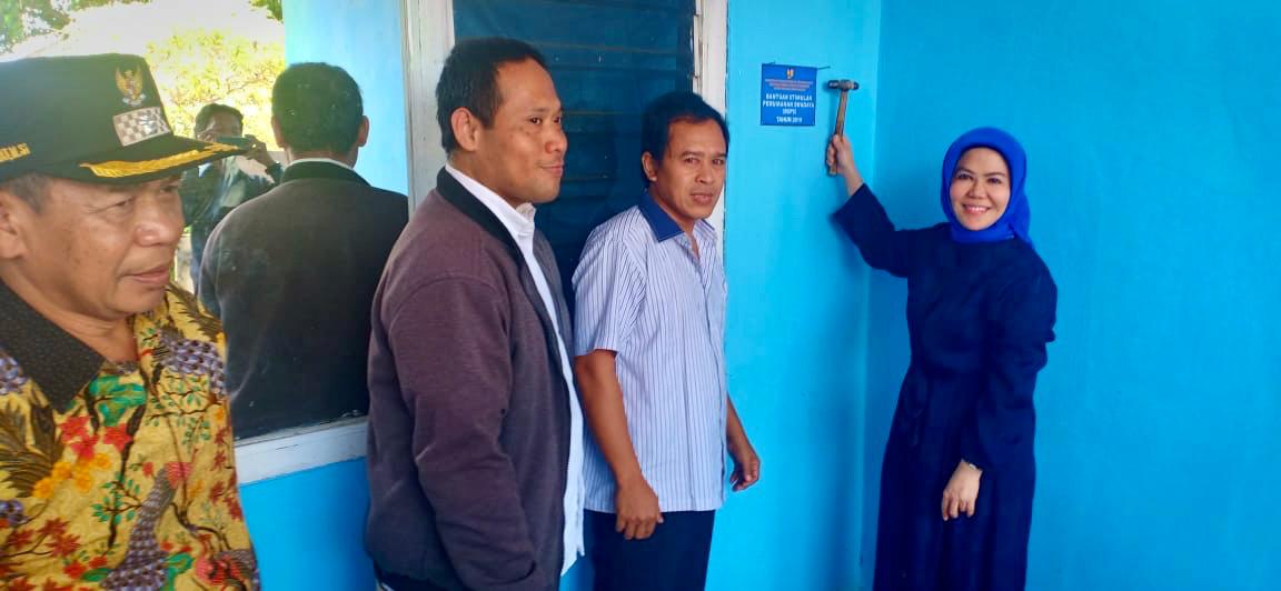 Anggota DPR RI Intan Fauzi Pasang Papan Peneng BSPS di Depok